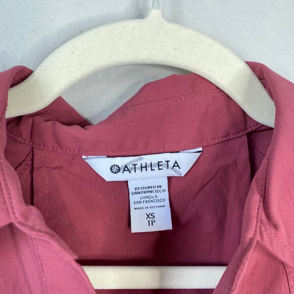 ATHLETA Performance Golf Tennis Pickleball Mauve Poplin Dress w/ Pockets Size XS - Picture 5 of 7